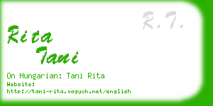 rita tani business card